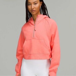 Lululemon sunny coral oversized cropped hoodie XL/XXL